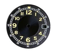 Hyuwdai 1pcs Super Luminous 29mm Watch Dial Arabic Numerals Matte Marks for NH35 NH36 NH38 ETA2824 PT5000 Automatic Movement(Black Dial)