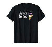Hyvaa Joulua Finnish Merry Christmas Cartoon Snowman Value Graphic T-Shirt