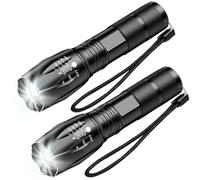 HYVCZP 1/2/3 Pack LED Torch,Super Bright Flashlight,5 Modes Adjustable Focus, Waterproof Lightweight Mini Handheld Torch for Camping, Home, Emergency, Hiking, Outdoor (2 Pack)