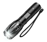 HYVCZP 3-Pack LED Torches with 5 Modes & Zoom - Waterproof Aluminium, 18650/AAA Battery Powered for Camping & Emergencies (1 Pack)