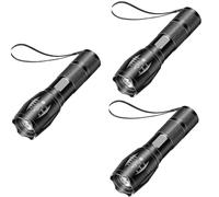 HYVCZP 3Pcs Multi-Color 4 in 1 LED Torch, Super Bright Adjustable Red Green Blue White Focus Flashlight,Rechargeable 4 Lighting Modes Waterproof Pocket Torch for Fishing,Camping, Hiking