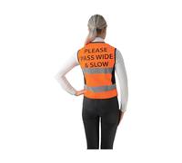 HyVIZ Reflective Waistcoat - Please Pass Wide and Slow - Orange/Black - Medium