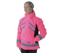 HyVIZ Reflective Waterproof Riding Jacket - Pink/Black - Medium
