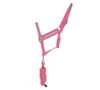Hyviz Reflector Head Collar And Lead Rope Pink (Cob)