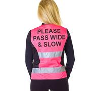 HyVIZ Reflective Waistcoat - Please Pass Wide and Slow - Pink/Black - Small
