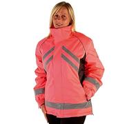 HyVIZ Riding Jacket - Reflective Waterproof - Pink/Black - Medium