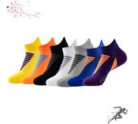 Hywellstore Men's Thick Padded Athletic Ankle Socks, 5 Pairs Comfortable Low Cut Padded Breathable Socks for Runnin (Standard, ALL Color)
