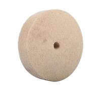 HYWHUYANG Wool Polishing Wheel, Round Wool Felt Disc Wheel Pad, 100x25mm 4" Beige Polishing Buffing Grinding Round Wheel Wool Soft Felt Polisher Disc Pad for Bench Grinder or Die Grinder