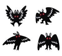 HYWZI 4pcs Punk Gothic Animal Bat Mothman Enamel Pins Backpack Hat Clothes Jewelry Brooch Metal Lapel Pin Accessories Gift for Friends