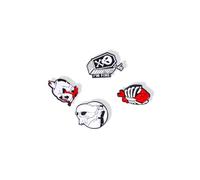 HYWZI Funny Skull Enamel Pins - Punk Skeleton Brooches - Halloween Accessories - 5 Count - Unisex - Modern - Black, White Stones - Alloy Steel - Butterfly Clasp