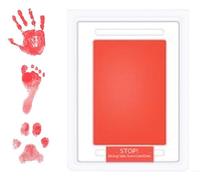 HYX Pet Safe Non-toxic Paw Print Ink Pad Kit, Handprint and Footprint Kit with 2 Print cards (Red)