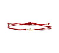 HYXX Bracelets For Teenage Girls, Handmade Woven Golden Lightning Bolt Friendship Bracelet Sparkling Zircon Lucky Bracelets Red Personalized Adjustable Charm Weather Bangles Man Couple Gift