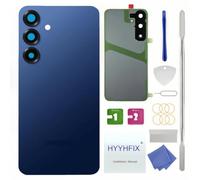 HYYHFIX Galaxy S25 Plus Back Glass Replacement for Samsung Galaxy S25 Plus SM-S938U 6.7 inches Rear Back Cover Glass Waterproof and Camera Lens+Professional Repair Tool Kit (Navy)