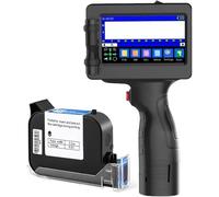 HYYKEJI High Resolution Mini Inkjet Coder, Portable Handheld Inkjet Printer with 4.3Inch Touch Screen, Printing Height 2-12.7mm, 25 Languages, for Manufacture Retail Warehouse Workshop