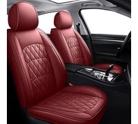 HYYLL Leather Car Seat Covers for Ford C-Max 2010-2015 2016 2017 2018 2019, Full Set Car Cushion Covers Waterproof NonSlip Front Rear Seat Protectors Covers Accessories,Red/A