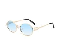 HYYZZC 1-2PCS Fashion Sunglasses Retro Small Frame Woman Man Metal Cat Eye Glasses Shades UV Protection Sun Glasses with,BLS3623,C6
