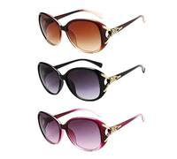 HYYZZC 3PCS Fashion Oversized Sunglasses Women Plastic Female Big Frame Gradient Sun Glasses UV400 gafas de sol mujer,A,One piece