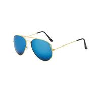 HYYZZC Anti Reflective Vintage Fashionable Men's and Women's Multi-color Sunglasses Unisex,Blue Gold,1PC