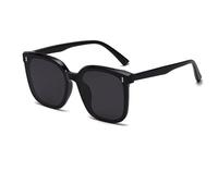 HYYZZC Big Frame Sunglasses for Women Fashion Too Glasses Ladies Outdoor Sunshade Mirror Men,black