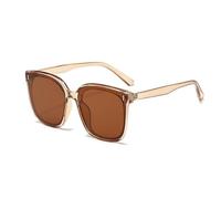 HYYZZC Big Frame Sunglasses for Women Fashion Too Glasses Ladies Outdoor Sunshade Mirror Men,brown