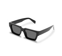HYYZZC black classic retro concave irregular thick frame men women fashion sunglasses,style2 Black,1PC