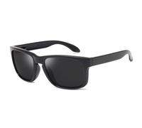HYYZZC Classic Fashion Polarized Sunglasses Men Vintage Plastic Male Sun Glasses Women Stylish Black Outdoor Sports Shades UV400,Bright Black,1PC