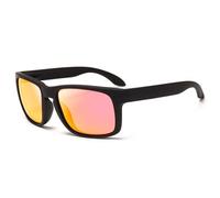 HYYZZC Classic Fashion Polarized Sunglasses Men Vintage Plastic Male Sun Glasses Women Stylish Black Outdoor Sports Shades UV400,Black red,1PC