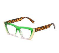 HYYZZC Classic Sunglasses Women For Men Fashion Vintage Trending Sun Glasses Punk Cat Eye Shades UV400,Green Clear