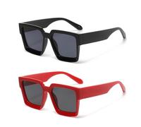 HYYZZC Cycling 2pcs Vintage Small Sunglasses Men Women Classics Green Sun Glasses Unisex Ins Popular Eyewear UV400,2pcs z04