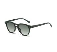 HYYZZC Double Bridges Oval Sunglasses Women Vintage Punk Rivets Men Gradient Mirror Cat Eye Sun Glasses Shades UV400,Dark green green,One size
