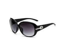 HYYZZC Elegant Ladies Big Frame Sunglasses Anti-Ultraviolet Retro Glasses Vintage Gradient Lens Female Male Shades,black,1PC