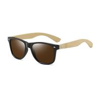 HYYZZC Fashion Bamboo Wood Vintage Sunglasses Men Women Sun Glasses Wooden Driving Fishing UV400 Eyewear,1502Z(Brown)