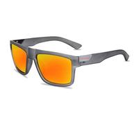 HYYZZC Fashion Black Polarized Sunglasses Men Women Classic Male Sun Glasses Stylish Outdoor Driving Fishing Sports Shades UV400,Grey Red,1PC