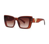 HYYZZC Fashion Cat Eye Sunglasses Vintage Black Oversized Ladies Sunglasses Eyewear UV400,C2