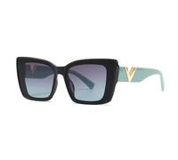 HYYZZC Fashion Cat Eye Sunglasses Vintage Black Oversized Ladies Sunglasses Eyewear UV400,C4