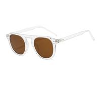 HYYZZC Fashion Oval Sunglasses For Men Women Vintage Punk Sun Glasses Men's Unisex Eyewear Steampunk Rivet,clear brown