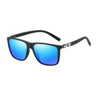 HYYZZC Fashion Retro Driving UV Protection Eyewear Polarized Travel Fishing Optical Men Sunglasses Frame,Black Blue C2,1PC