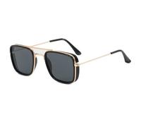 HYYZZC Fashion Sunglasses Metal Small Frame Version Glasses Retro UV Protection,grey