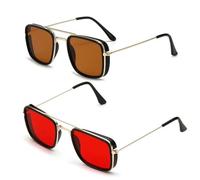 HYYZZC Fashion Sunglasses Metal Small Frame Version Glasses Retro UV Protection,WHITE