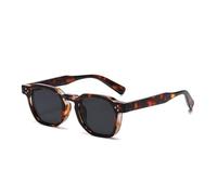 HYYZZC Fashion Vintage Rivet Oval Sunglasses Women Men Leopard Sun Glasses Anti Blue Light Eyeglasses Frame,Leopard Black