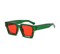 HYYZZC Fashion Women Sunglasses Retro Men Trending Leopard Blue Green Sun Glasses Shades UV400,Green red,1PC