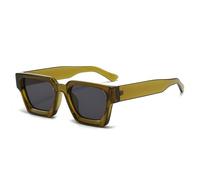 HYYZZC Fashion Women Sunglasses Retro Men Trending Leopard Blue Green Sun Glasses Shades UV400,Olive green grey,1PC