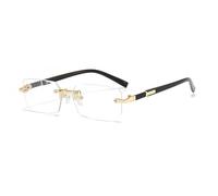 HYYZZC Frameless Cut Edge Sunglasses Diamond Shaped Personalized Leopard UV Resistant Small Frame UV400,C11