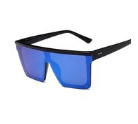 HYYZZC Oversized Shades Sunglasses Man Black Fashion Sun Glasses Male Vintage Retro Glasses Female Woman Lentes De Sol Hombre,BlackBlue