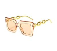 HYYZZC Oversized Sunglasses Fashion UV400 Protection Vintage Big Sun Glasses Retro Eyewear for Women Men,A,Beige