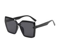 HYYZZC Oversized Sunglasses Fashion UV400 Protection Vintage Big Sun Glasses Retro Eyewear for Women Men,B,Black,Gray