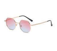 HYYZZC Polygon Metal Sunglasses Vintage Frame For Women Men Sun Glasses Mirror Uv400,purple,1PC