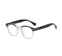 HYYZZC Quality Retro Round Sunglasses Women Fashion Rivets Decoration Shades UV400 Men Punk Leopard Sun Glasses,Black White Frame