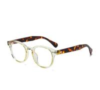 HYYZZC Quality Retro Round Sunglasses Women Fashion Rivets Decoration Shades UV400 Men Punk Leopard Sun Glasses,Yellow Leopard