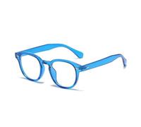 HYYZZC Quality Retro Round Sunglasses Women Fashion Rivets Decoration Shades UV400 Men Punk Leopard Sun Glasses,Jelly Sky Blue Frame